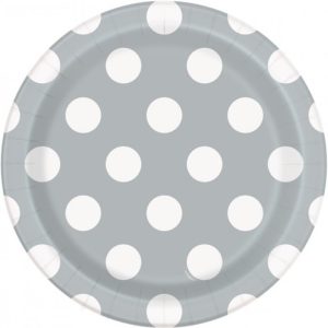 Assietter prickig silver 8-pack