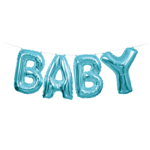 Folieballongballonger färdigt kit – blå baby