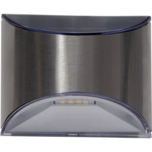 Solcellsvägglykta 2-pack Wally – 8cm – Silver
