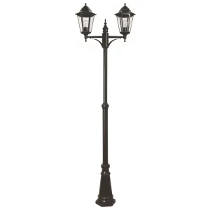 Malmbergs Stolplykta Idefjord, Svart, 2x18W, E27, IP44