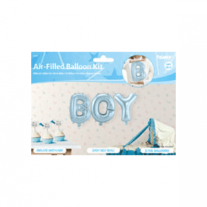 Folieballongballonger färdig kit i ljusblått – boy