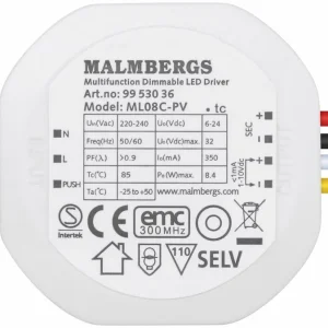 Malmbergs LED-DRIVER, KONSTANTSTRÖM – Ljusreglering 5-100%