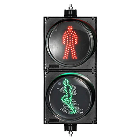 4 stycken LED Trafiksignal 200 Dubbel med Grön Springande Figur - Bild 2
