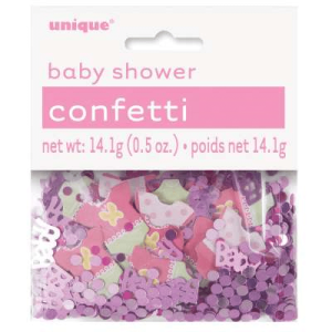 Baby shower rosa konfetti
