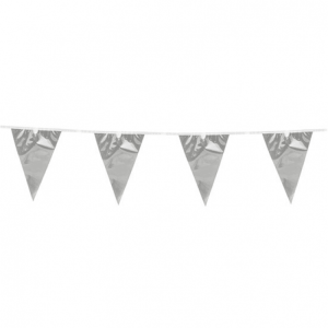 Flaggbanderoll metallic silver – flera storlekar