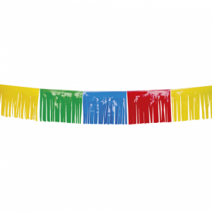 Fransad banderoll – flerfärgad – 1000 cm