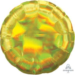 Holografisk heliumballong rund – gul
