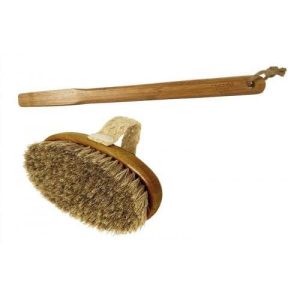 Hydrea Bamboo Bath Brush with Mane & Cactus Bristle