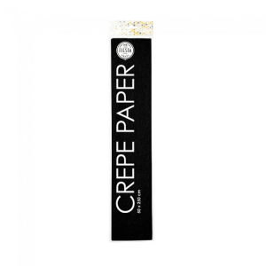 Kräppapper 50×250 cm – svart