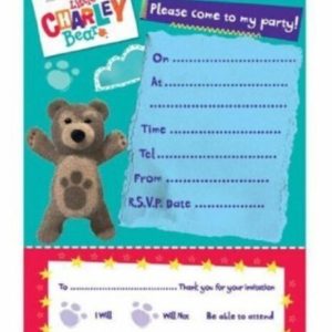 Inbjudningskort Lilla Charlie Björn 20-pack