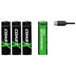 AA USB-C uppladdningsbara batterier 1,5V 2400 mAh (4 st) inkl. laddningskabel