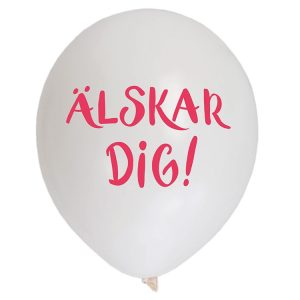 Ballonger 12″ ”Älskar Dig” 6-pack
