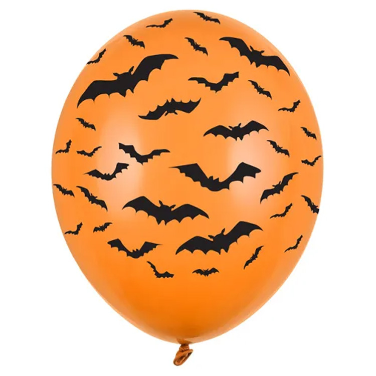 Ballonger Fladdermöss Orange 6-pack