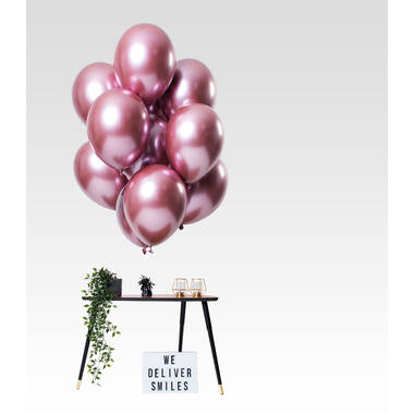 Ballonger Spegeleffekt rosa 33 cm 12-pack - Bild 3