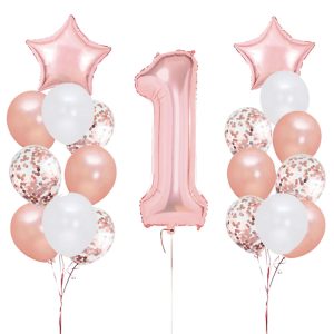 Ballongset ”1” Roséguld