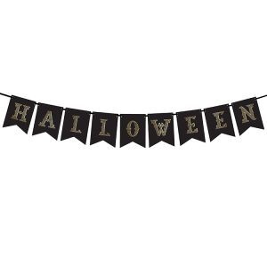 Banderoll Svart Halloween 175cm