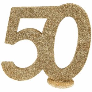 Bordsdekoration guld 50 år