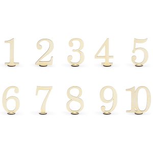 Bordsnummer Trä 10,5cm 10-pack