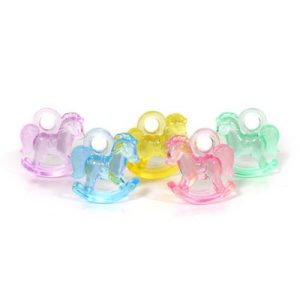 Dekoration gunghäst flera färger 16-pack