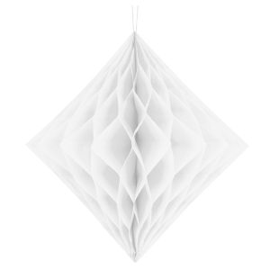 Dekoration Honeycomb Vit 30cm
