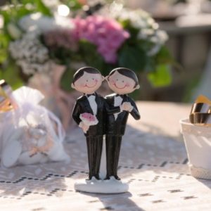 Dekoration till bröllopstårta – Han & Han