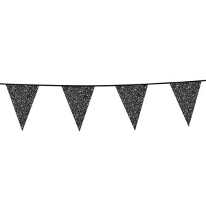 Flaggbanderoll Glitter Svart 6m