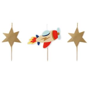 Flygplan Tårtljus 3-pack
