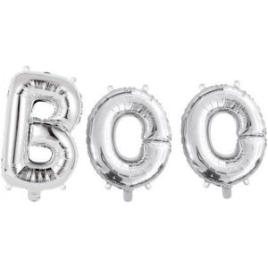 Folieballong ”BOO” Silver 41 cm