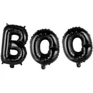 Folieballong ”BOO” Svart 41 cm