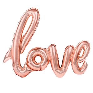Folieballong ”love” Rosé