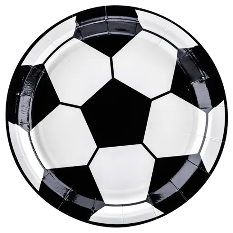 Fotboll Pappersassiette 18cm 6-pack