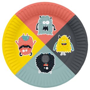 Glada Monster Papperstallrik 8-pack