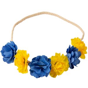 Hårband Blommor Blå/Gul