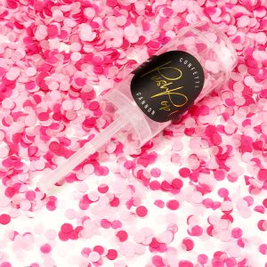 Konfetti Push Pop Röd & Rosa