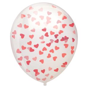 Konfettiballong Hjärtan 100-pack