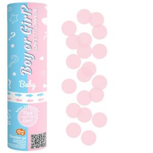 Konfettikanon Boy or Girl (Girl) Rosa 15 cm