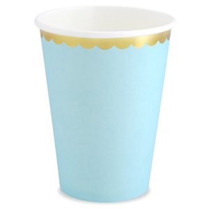 Lyxig Pappersmugg Ljusblå 6-pack