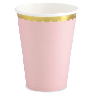 Lyxig Pappersmugg Ljusrosa 6-pack