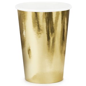 Pappersmugg Guld 220ml 6-pack