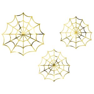 Spindelnät Pappersdekoration 3-pack