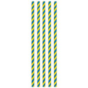 Sugrör Blå/Gul Randiga 20-pack