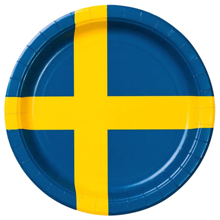 Svenska Flaggan Papperstallrik 8-pack - Bild 2