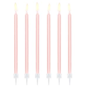Tårtljus Rosa 12-pack