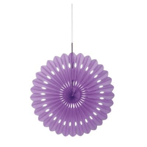 Pappersdekoration solfjäder lila 40 cm